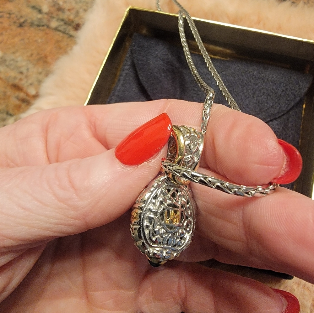 John Medeiros Pave pendant and Chain - Picture 4 of 10